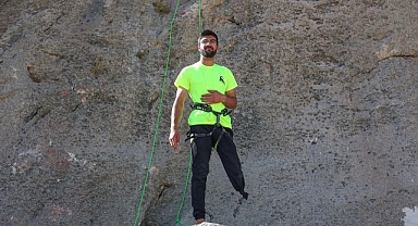 Tek bacağıyla zirveleri zorlayan sporcu...