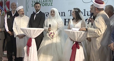 Toplu düğün töreninde 100 çifte nikah