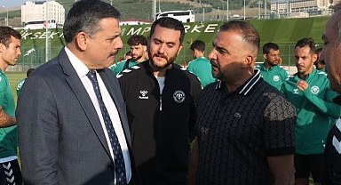 Vali Çiftçi'den memleketinin takımına moral ziyareti