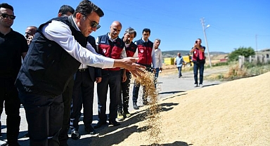Vali hasat etkinliğine katıldı