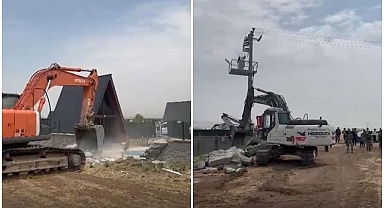 Vatandaşların mücadelesi yıkıma engel olamadı