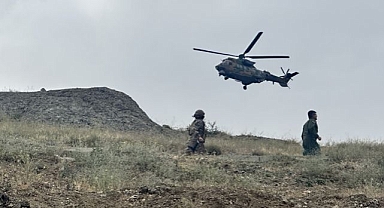 Yaralı kadın helikopterle Erzurum'a getirildi