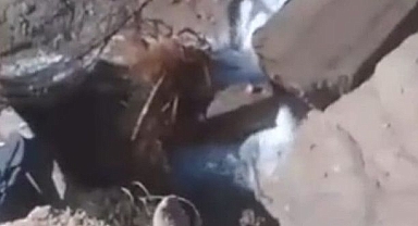 Altyapı çalışması sırasında yol çöktü