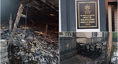 Erzurum'da mahalle konağında yangın