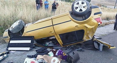 Erzurum'da takla atan otomobildeki 1 kişi öldü