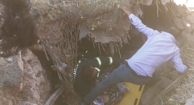 Göçük altında kalan yaşlı kadın kurtarıldı