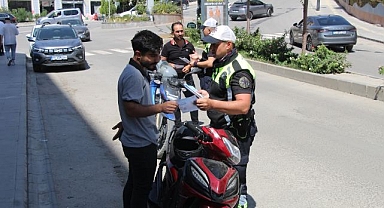 Motosiklet sürücülerine bilgilendirme yapıldı