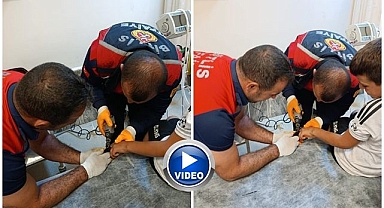 Parmağı demir boruya sıkıştı...Ekipler seferber oldu