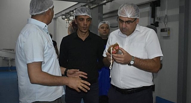 Turşu fabrikası ve et entegre tesisi denetlendi