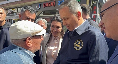 Bakan Yerlikaya Doğu'da esnafla buluştu