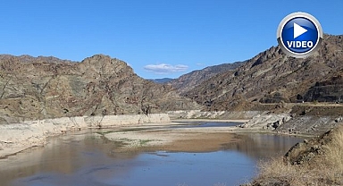 Baraj sularının çekilmesiyle tabiat yeniden yeşerdi