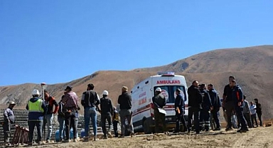 Beton dökümü sırasında talihsiz kaza