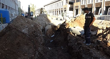 Çarşı inşaatında göçük faciası