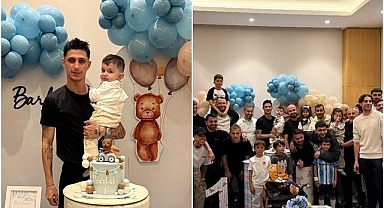 Dadaşlar minik Barlas'ın doğum gününde buluştu