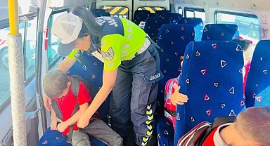 Erzurum'da okul çevreleri ve servislere denetim