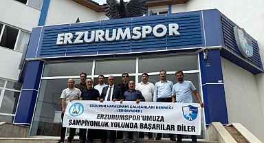 Erzurum Havalimanı çalışanlarından Erzurumspor'a destek