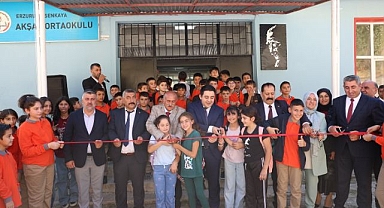 ETB'den Şenkaya Akşar Ortaokulu'na eğitim desteği