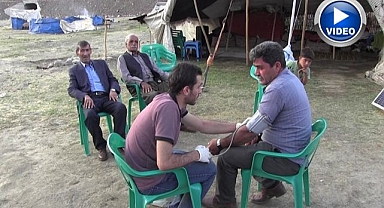 Göçer vatandaşlara yaylada sağlık hizmeti