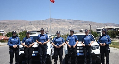 Kadın polisler 7/24 görev başında