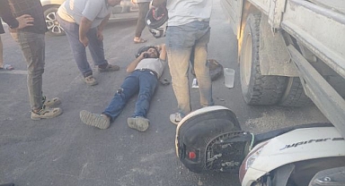 Kamyon ile motosiklet çarpıştı: 1 yaralı