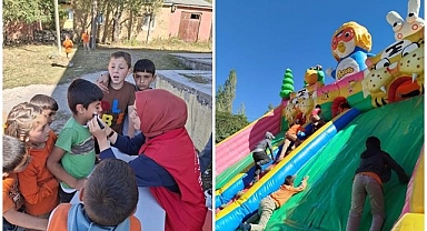 Köy çocuklarını eğlendiren proje