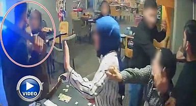 Okey masasını sallama bıçağı ile dağıttı