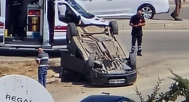 Otomobil takla attı: 1 yaralı