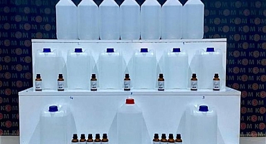 Şişelerce sahte içki ele geçirildi!