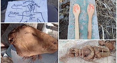 Şoke eden görüntüler! Mezarlıkları büyülerle doldurdular