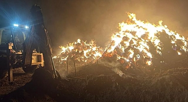 Tekman’da yangın; 2 bin 500 balya ot kül oldu