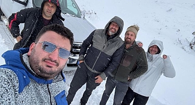 Yayla yürüyüşü yapan grup kara yakalandı