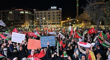 Binlerce kişi Gazze için yürüdü