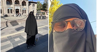 Çarşafla gezen erkek gözaltında!