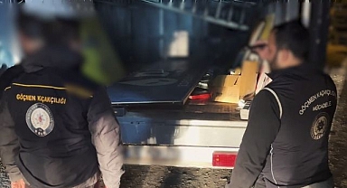Düzensiz göçmenleri bakın nereye saklamışlar