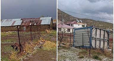 Fırtına çatıları uçurdu! Göz gözü görmedi