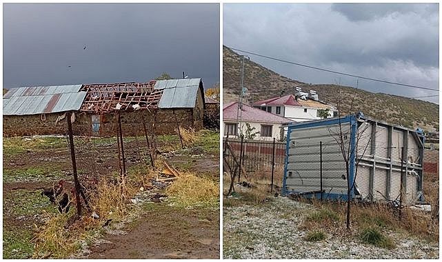 Fırtına çatıları uçurdu! Göz gözü görmedi