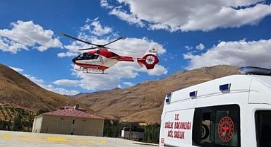 Kalp hastası yaşlı adam için havalandı