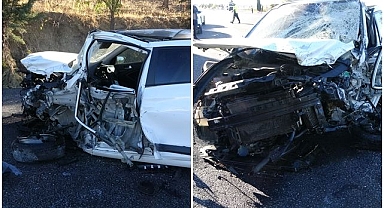 Polis ve muhtar idaresindeki otomobiller çarpıştı!