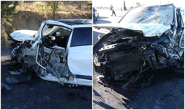 Polis ve muhtar idaresindeki otomobiller çarpıştı!
