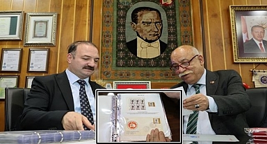 Pul koleksiyoneri profesöre gümüş madalya Erzurum'u gururlandırdı