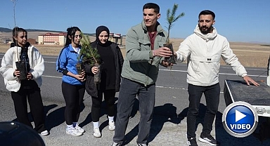 Şehitler anısına fidan diktiler