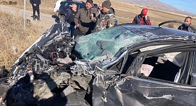 Aşkale'de korkunç kaza!