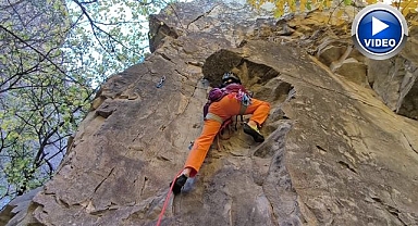 Doğal güzellik eşliğinde tırmandılar