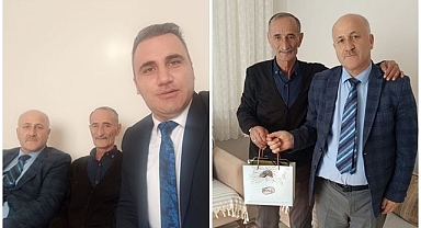 Emekli öğretmene sürpriz ziyaret