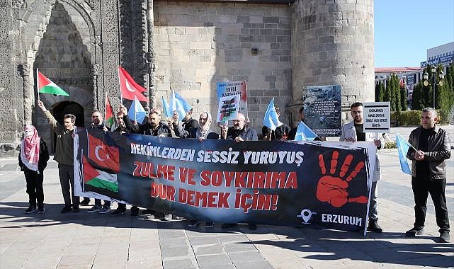 Erzurum'da sağlık çalışanları 103 haftadır Gazze için yürüyor