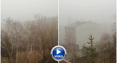 Erzurum güne yoğun sisle uyandı