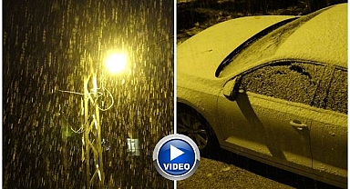 Güne kar yağışıyla uyandılar