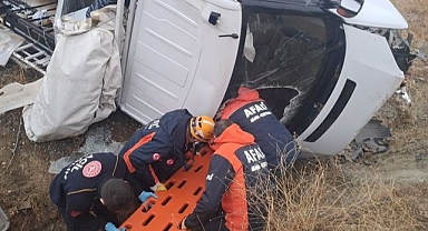 Hakimiyetini kaybederek şarampole uçtu!