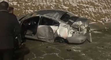 Kontrolden çıkan otomobil takla attı!