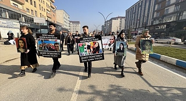 Şehit meslektaşları için yürüdüler